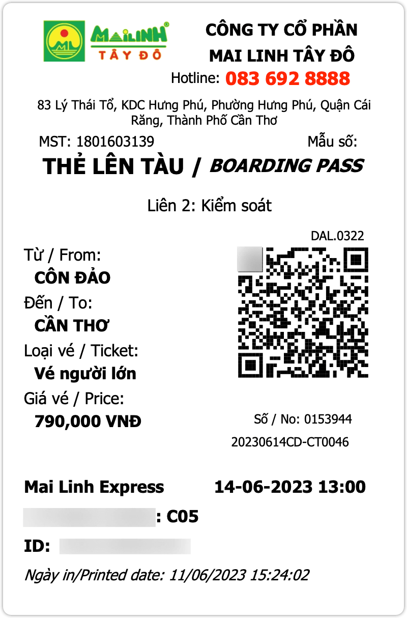 Tàu cao tốc Mai Linh Express - Vé tàu Cần Thơ - Côn Đảo giá rẻ